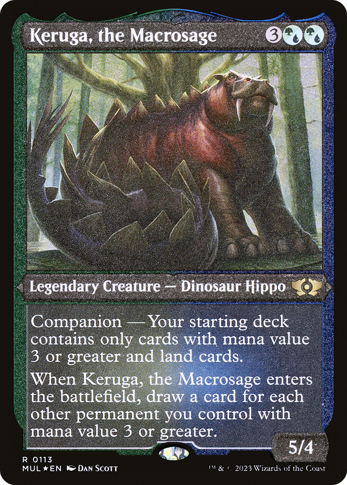 Keruga, the Macrosage (Foil Etched) [Multiverse Legends] Magic: The Gathering