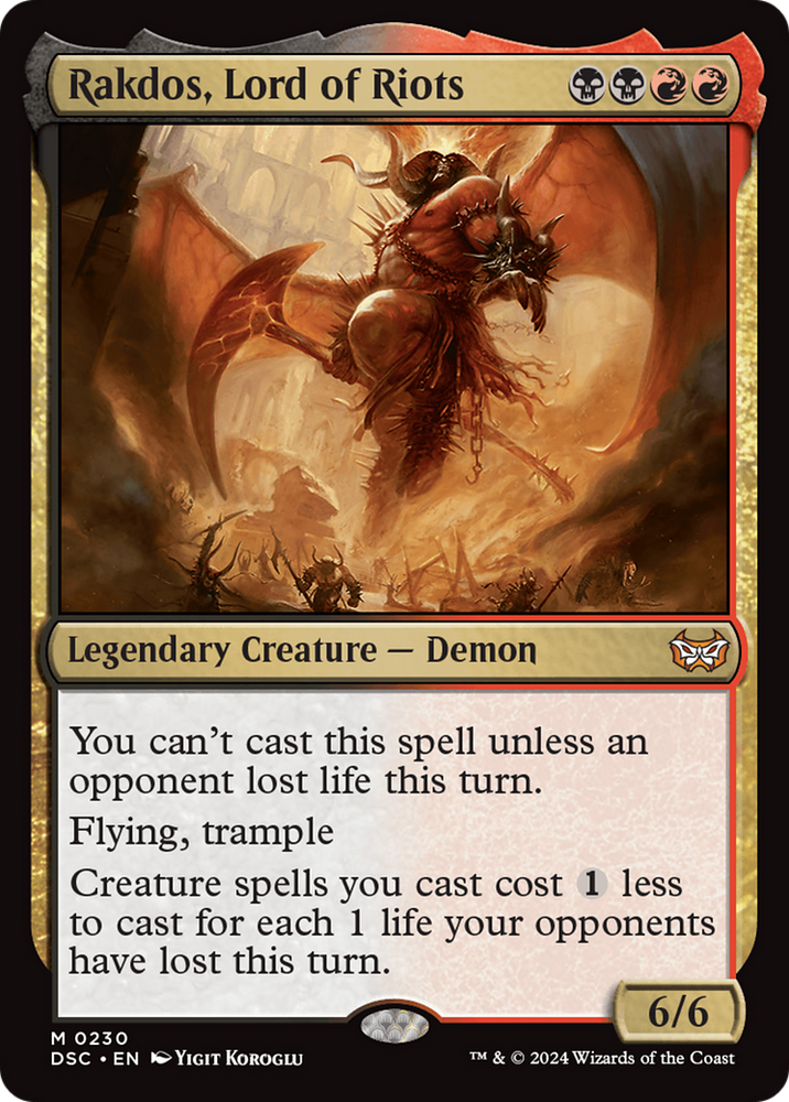 Rakdos, Lord of Riots [Duskmourn: House of Horror Commander] Magic: The Gathering