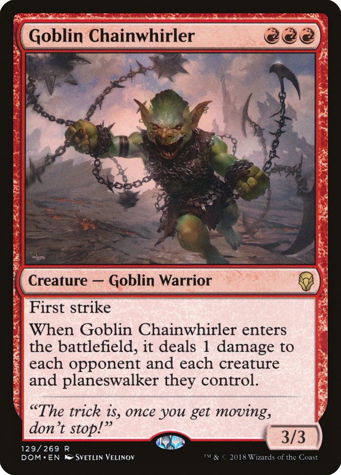 Goblin Chainwhirler [Dominaria] Magic: The Gathering