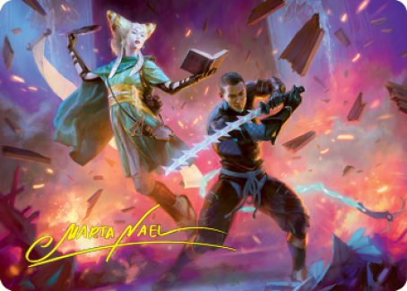 Explosive Entry Art Card (Gold-Stamped Signature) [Kamigawa: Neon Dynasty Art Series] Magic: The Gathering