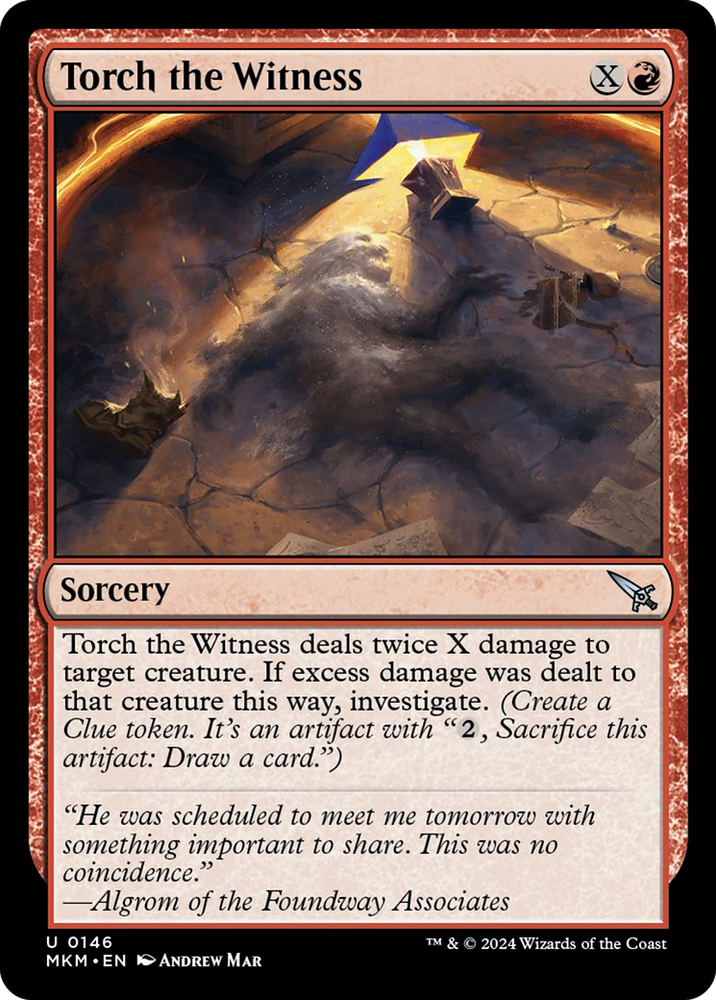 Torch the Witness (Blue) [Murders at Karlov Manor] Magic: The Gathering