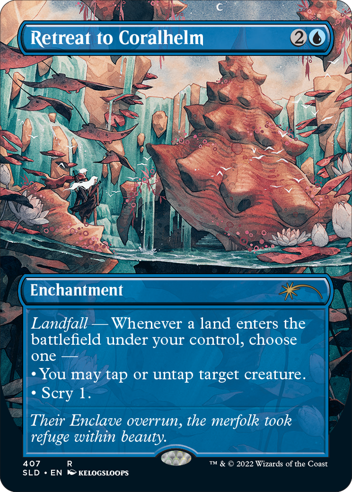 Retreat to Coralhelm (Borderless) [Secret Lair Drop Series] Magic: The Gathering