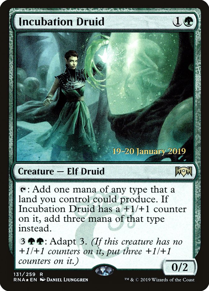 Incubation Druid [Ravnica Allegiance Prerelease Promos] Magic: The Gathering
