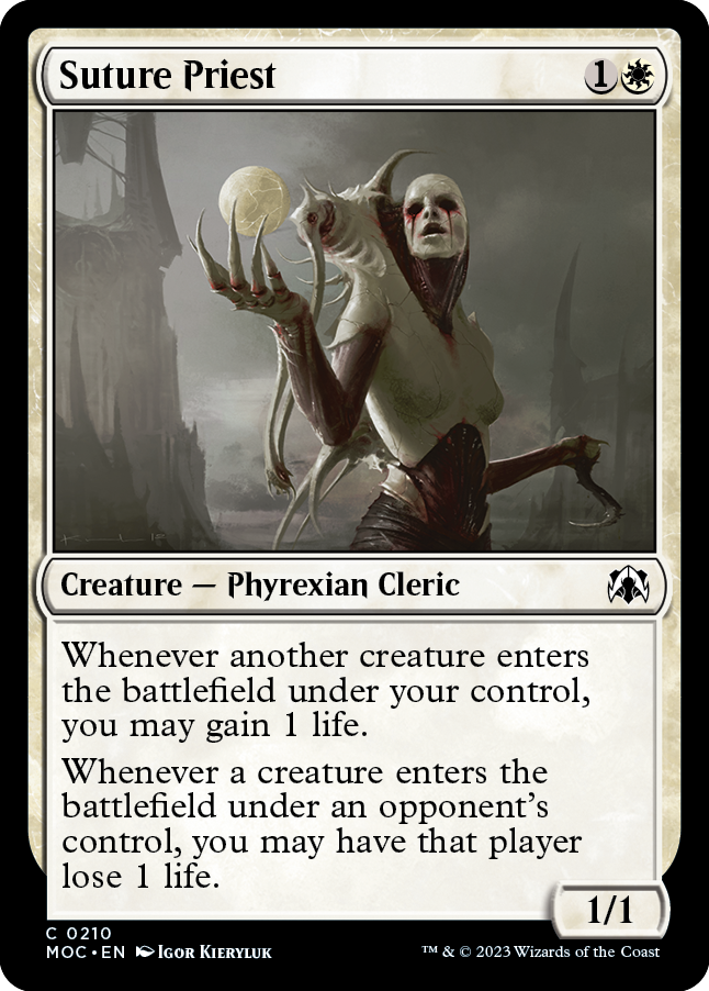 Suture Priest [March of the Machine Commander] Magic: The Gathering