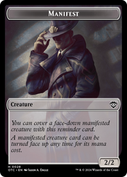 Eldrazi Scion // Manifest Double-Sided Token [Outlaws of Thunder Junction Commander Tokens] Magic: The Gathering