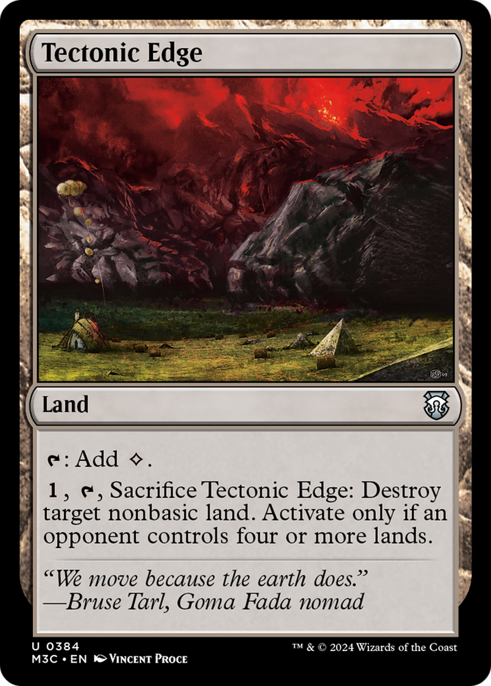 Tectonic Edge (Ripple Foil) [Modern Horizons 3 Commander] Magic: The Gathering