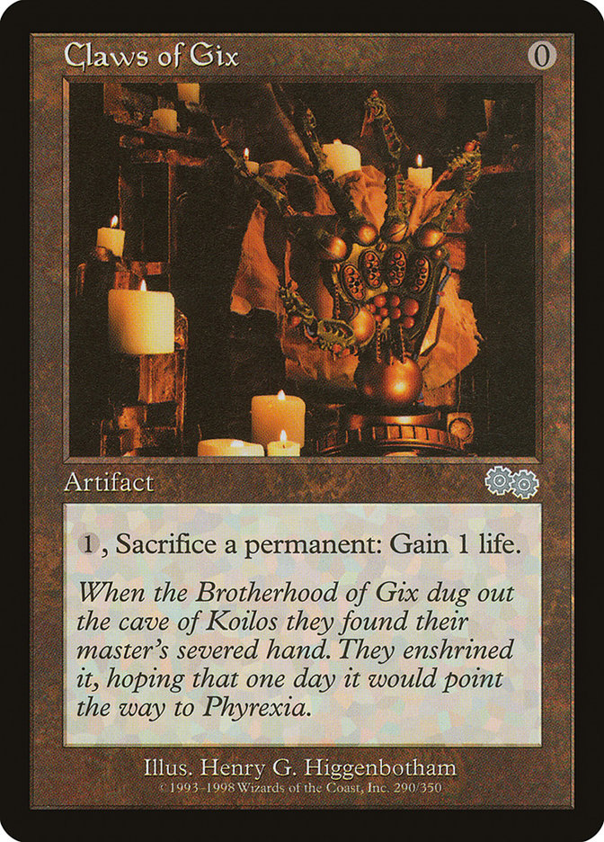 Claws of Gix [Urza's Saga] Magic: The Gathering