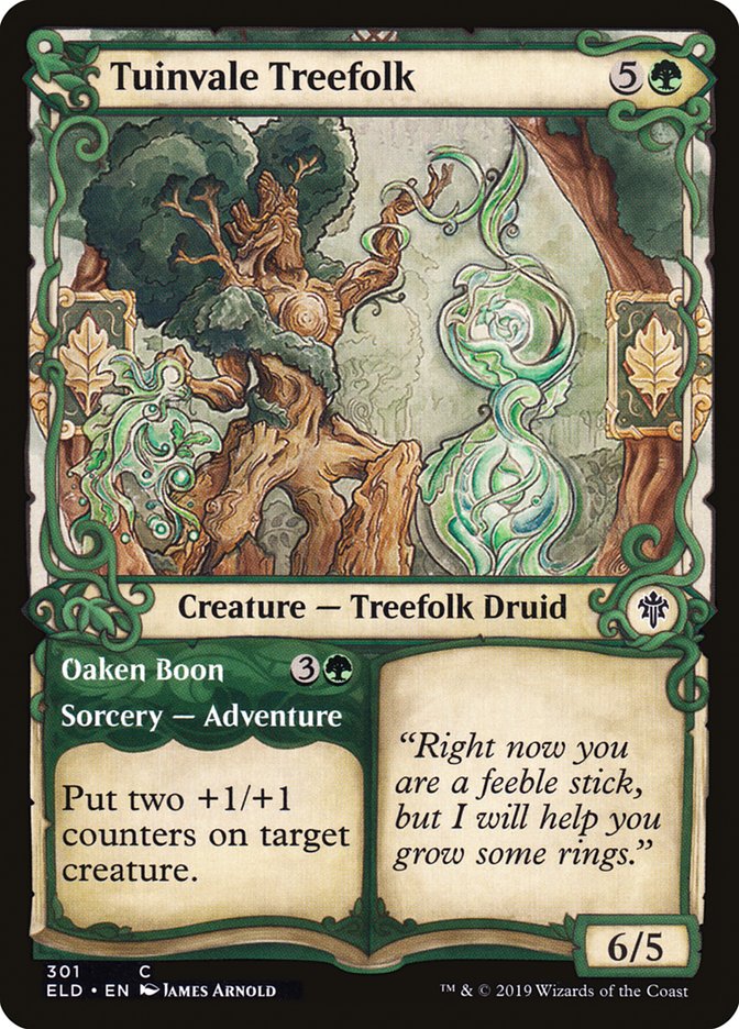 Tuinvale Treefolk // Oaken Boon (Showcase) [Throne of Eldraine] Magic: The Gathering