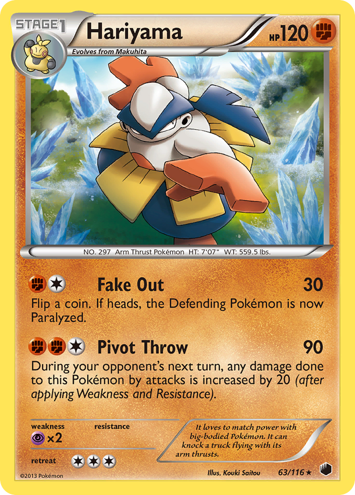 Hariyama (63/116) [Black & White: Plasma Freeze] Pokémon