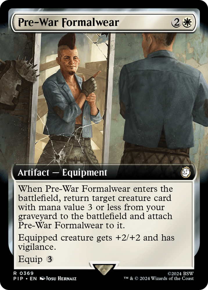 Pre-War Formalwear (Extended Art) [Fallout] Magic: The Gathering
