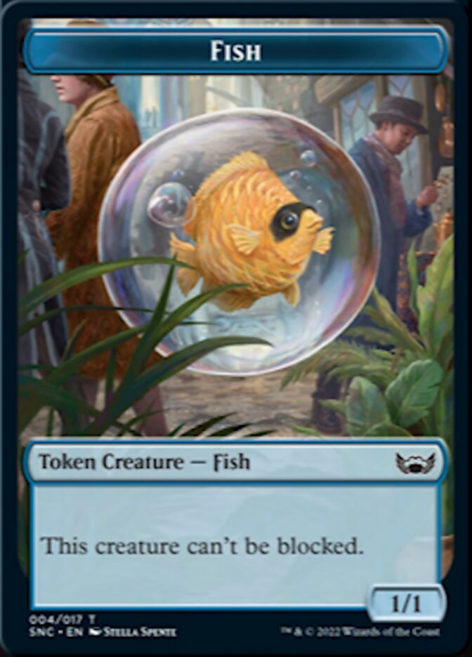 Treasure (013) // Fish Double-Sided Token [Streets of New Capenna Tokens] Magic: The Gathering
