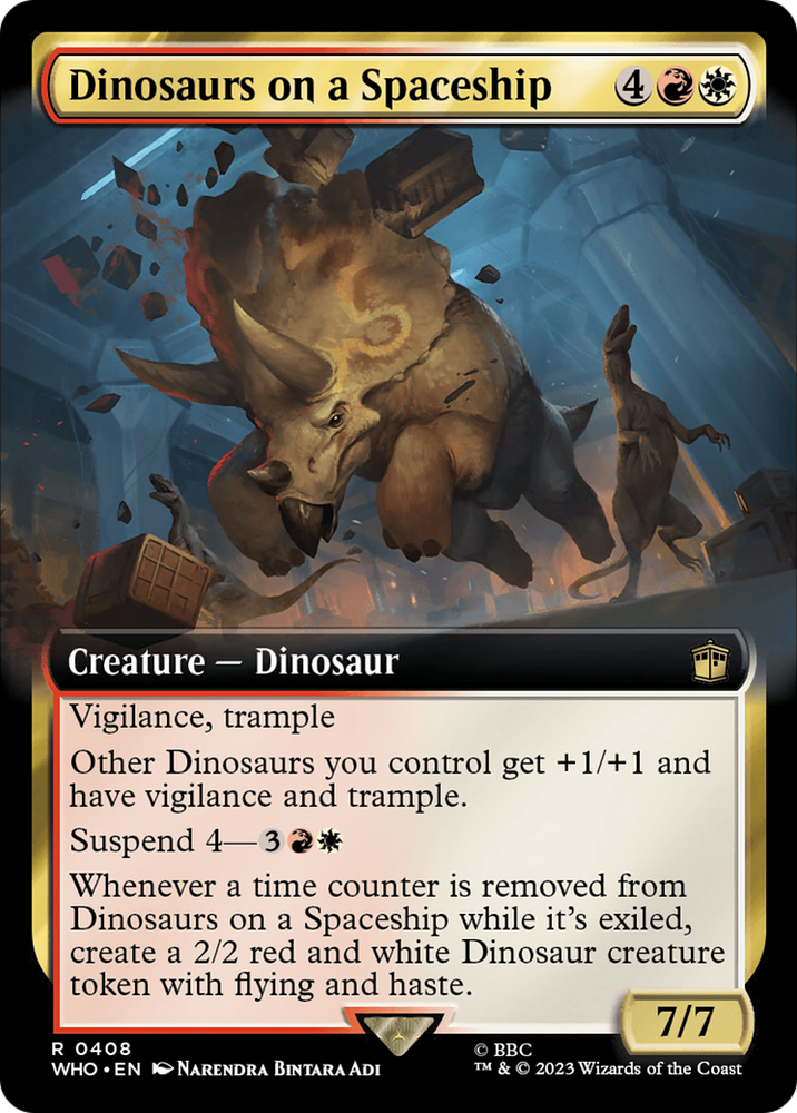Dinosaurs on a Spaceship (Extended Art) [Doctor Who] Magic: The Gathering