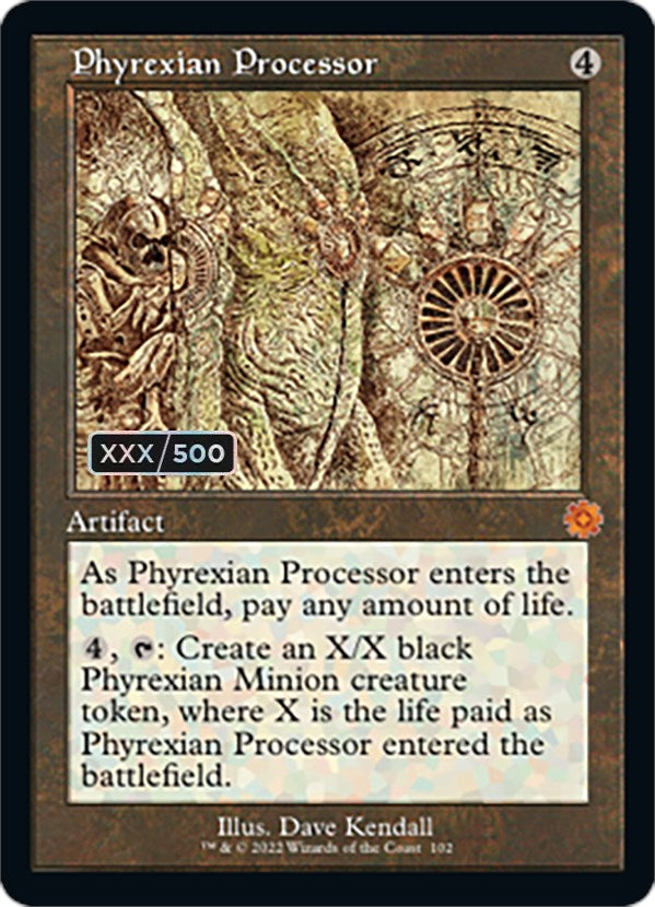 Phyrexian Processor (Retro Schematic) (Serialized) [The Brothers' War Retro Artifacts] Magic: The Gathering
