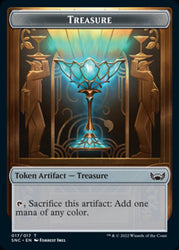 Treasure (017) // Wizard Double-Sided Token [Streets of New Capenna Tokens] Magic: The Gathering