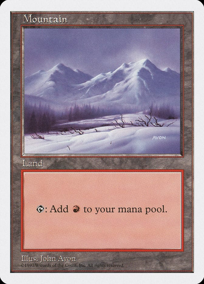 Mountain (442) [Fifth Edition] Magic: The Gathering