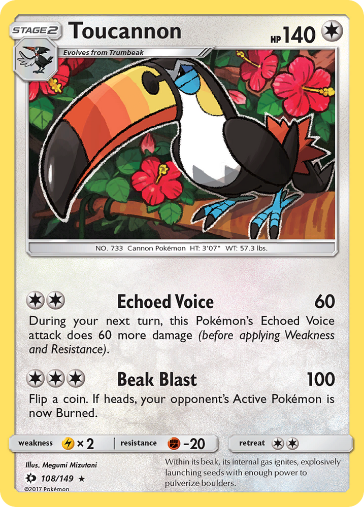 Toucannon (108/149) [Sun & Moon: Base Set] Pokémon