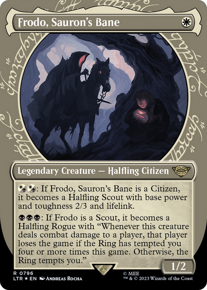 Frodo, Sauron's Bane (Showcase) (Surge Foil) [The Lord of the Rings: Tales of Middle-Earth] Magic: The Gathering
