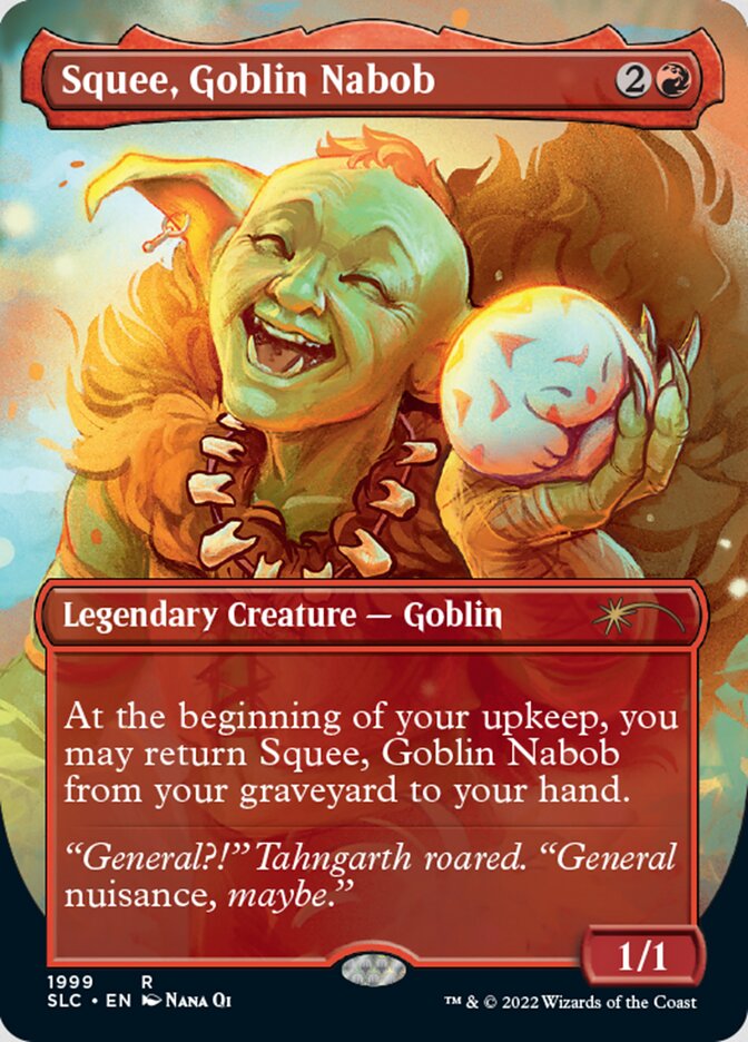 Squee, Goblin Nabob (Borderless) [Secret Lair Countdown Kit] Magic: The Gathering