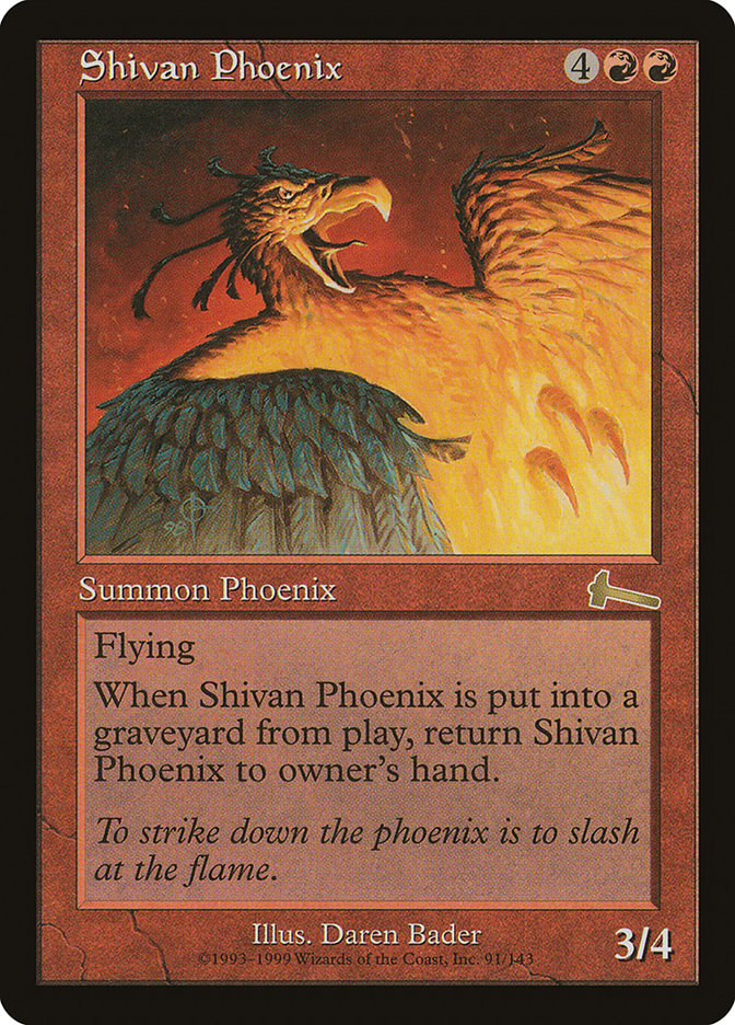 Shivan Phoenix [Urza's Legacy] Magic: The Gathering
