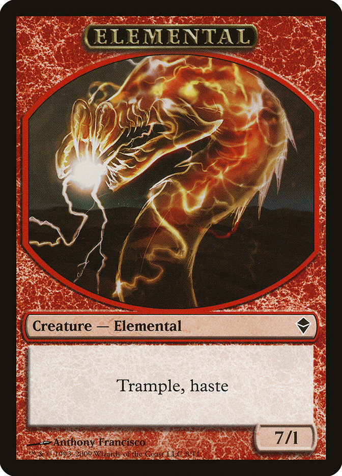 Elemental Token [Zendikar Tokens] Magic: The Gathering