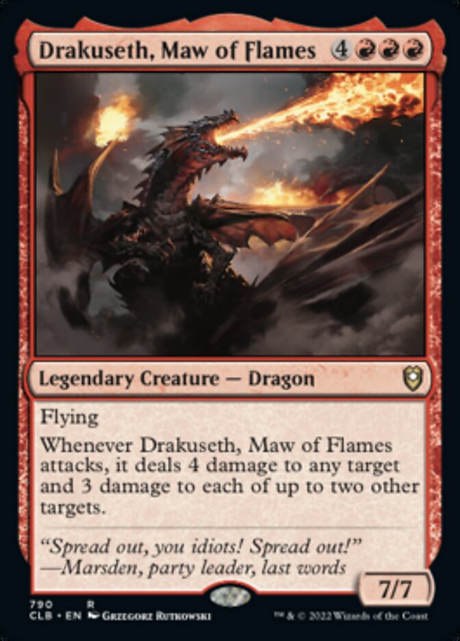 Drakuseth, Maw of Flames [Commander Legends: Battle for Baldur's Gate] Magic: The Gathering