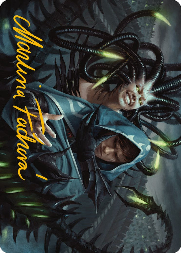 Phyrexian Arena Art Card (Gold-Stamped Signature) [Phyrexia: All Will Be One Art Series] Magic: The Gathering