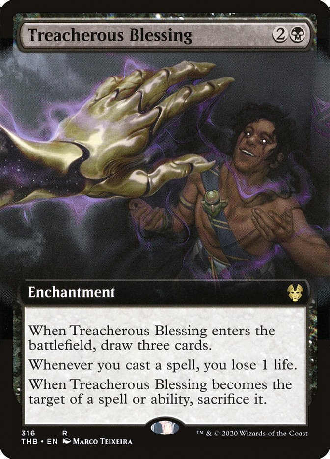 Treacherous Blessing (Extended Art) [Theros Beyond Death] Magic: The Gathering