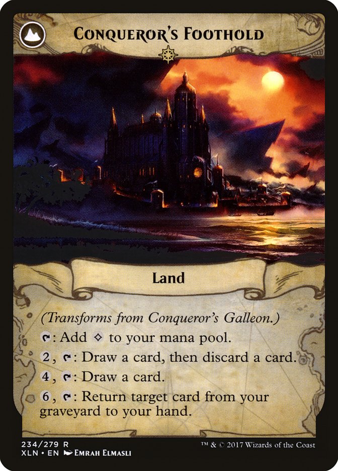 Conqueror's Galleon // Conqueror's Foothold [Ixalan] Magic: The Gathering
