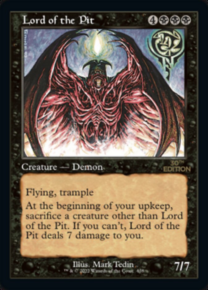 Lord of the Pit (Retro) [30th Anniversary Edition] Magic: The Gathering