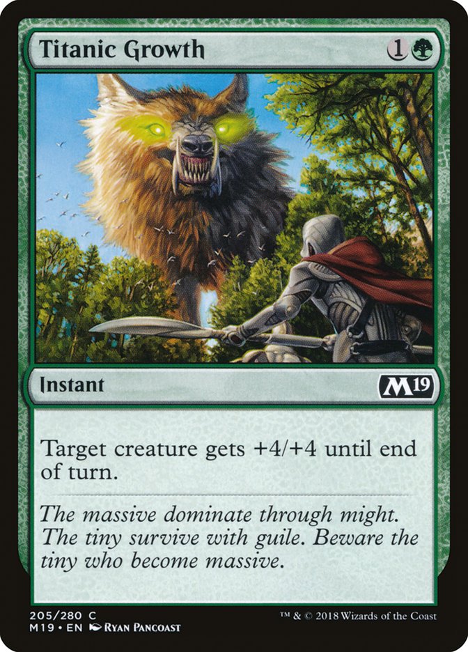 Titanic Growth [Core Set 2019] Magic: The Gathering