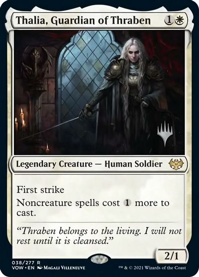 Thalia, Guardian of Thraben (Promo Pack) [Innistrad: Crimson Vow Promos] Magic: The Gathering