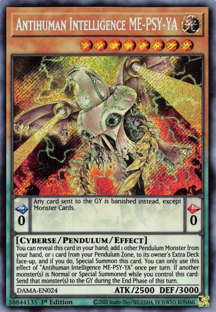 Antihuman Intelligence ME-PSY-YA [DAMA-EN024] Secret Rare - Yugioh Cards For Your TCG Needs!