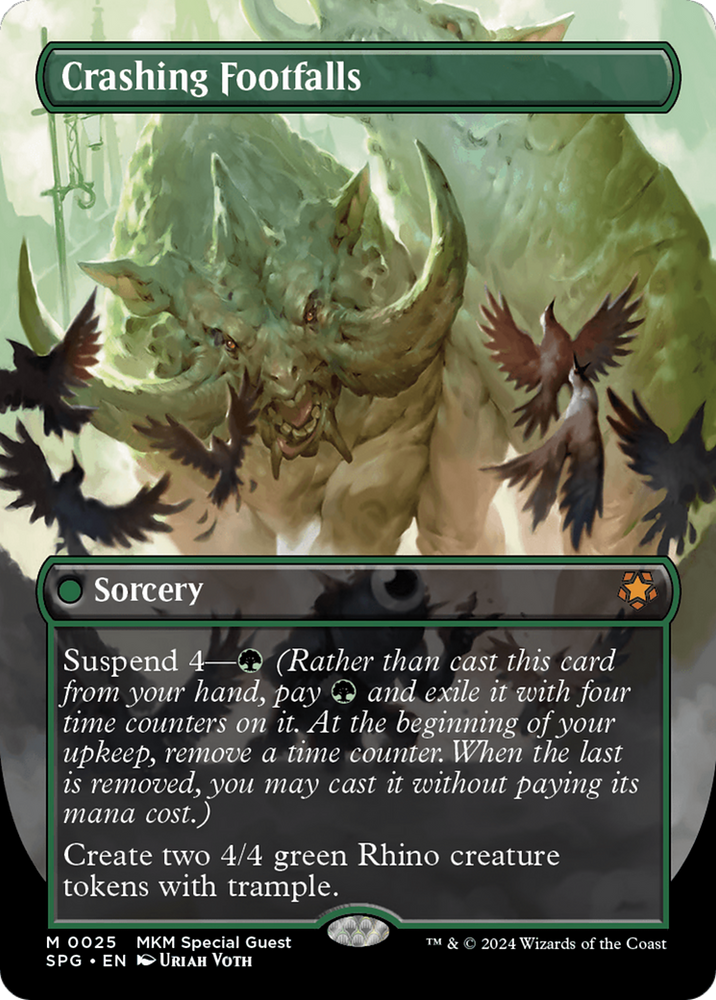 Crashing Footfalls (Borderless) [Murders at Karlov Manor Special Guests] Magic: The Gathering