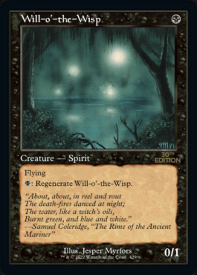 Will-o'-the-Wisp (Retro) [30th Anniversary Edition] Magic: The Gathering