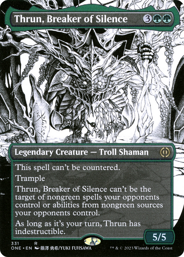 Thrun, Breaker of Silence (Borderless Manga) [Phyrexia: All Will Be One] Magic: The Gathering