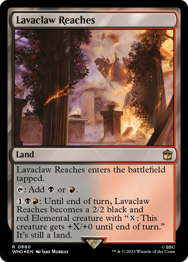 Lavaclaw Reaches (Surge Foil) [Doctor Who] Magic: The Gathering
