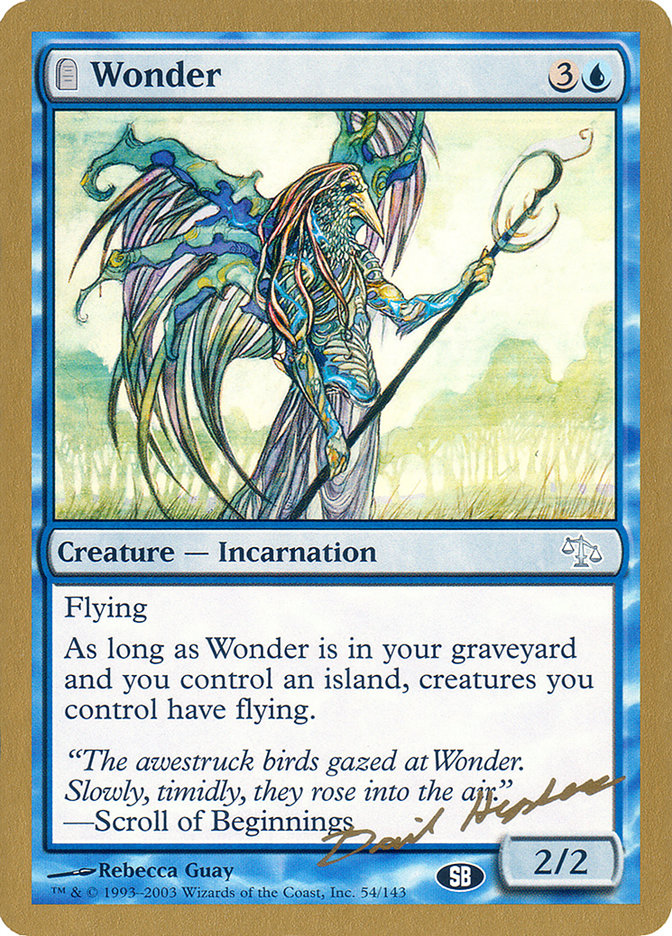 Wonder (Dave Humpherys) (SB) [World Championship Decks 2003] Magic: The Gathering
