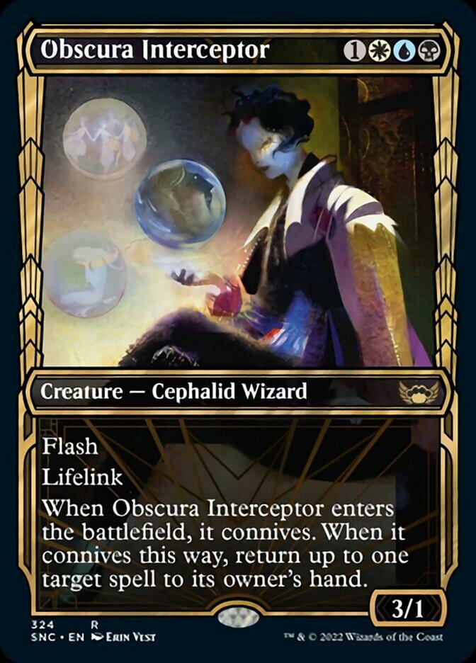 Obscura Interceptor (Showcase Golden Age) [Streets of New Capenna] Magic: The Gathering