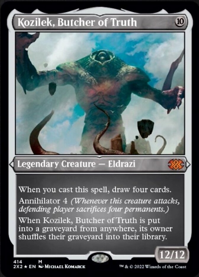 Kozilek, Butcher of Truth (Foil Etched) [Double Masters 2022] Magic: The Gathering