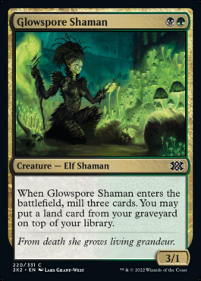 Glowspore Shaman [Double Masters 2022] Magic: The Gathering