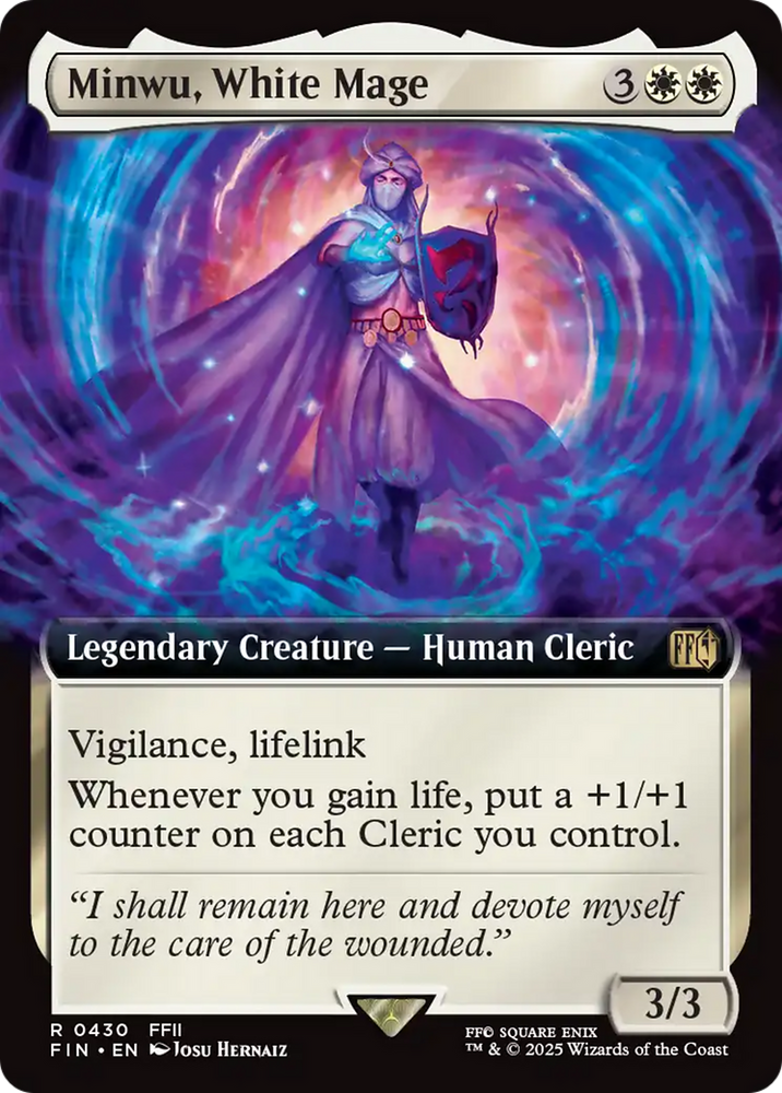 Minwu, White Mage (Extended Art) [FINAL FANTASY] Magic: The Gathering