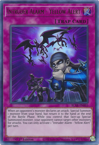 Intruder Alarm - Yellow Alert [BLAR-EN003] Ultra Rare - Yugioh Cards For Your TCG Needs!