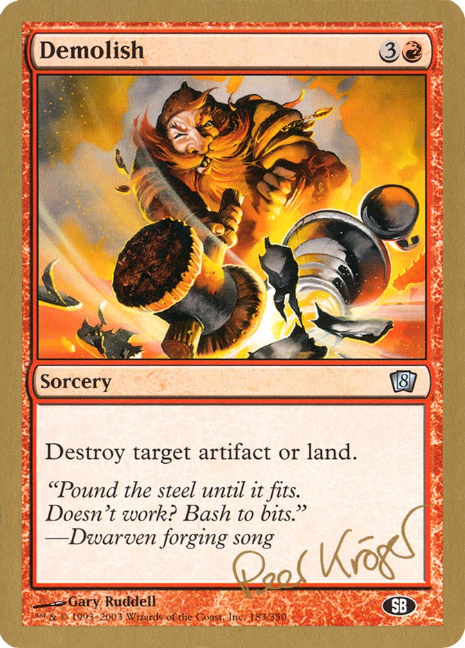 Demolish (Peer Kroger) (SB) [World Championship Decks 2003] Magic: The Gathering
