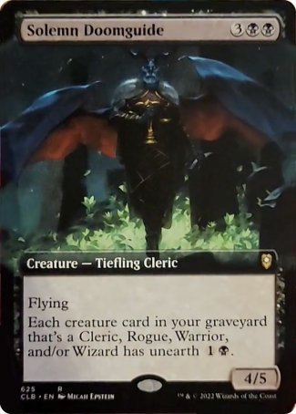 Solemn Doomguide (Extended Art) [Commander Legends: Battle for Baldur's Gate] Magic: The Gathering