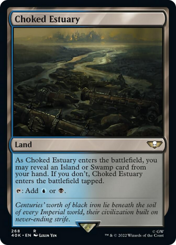 Choked Estuary (Surge Foil) [Warhammer 40,000] Magic: The Gathering