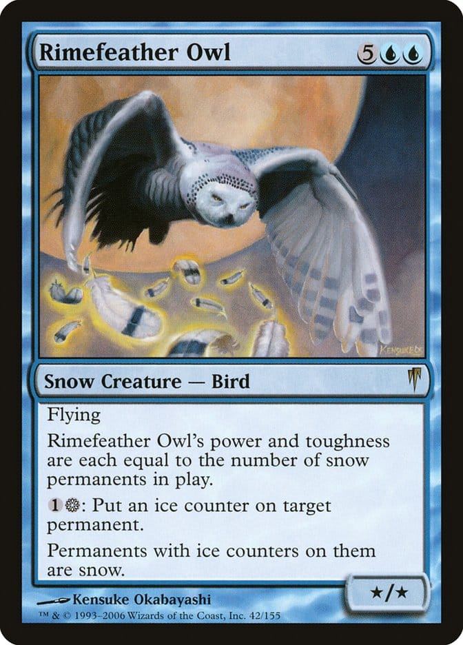 Rimefeather Owl [Coldsnap] Magic: The Gathering