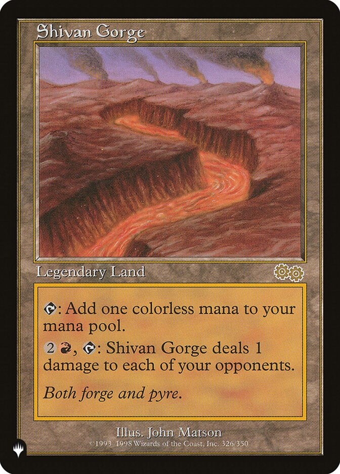 Shivan Gorge [The List] Magic: The Gathering