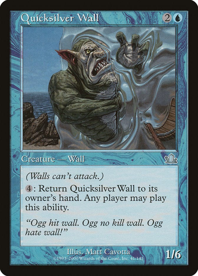 Quicksilver Wall [Prophecy] Magic: The Gathering