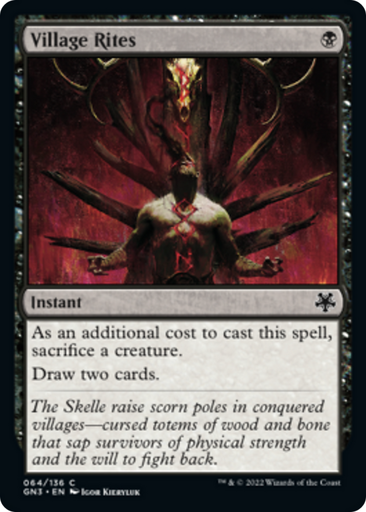 Village Rites [Game Night: Free-for-All] Magic: The Gathering