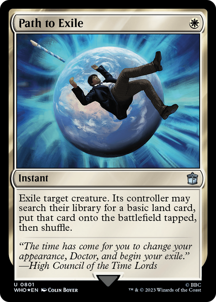 Path to Exile (Surge Foil) [Doctor Who] Magic: The Gathering